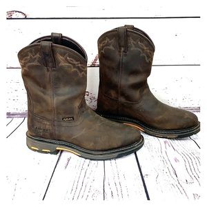 ARIAT | Leather WorkHog Waterproof Cowboy Boots